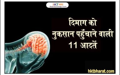 Brain damaging habits in Hindi