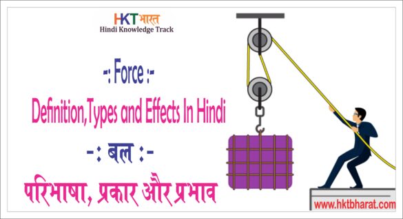 Force-Definition,Types and Effects In Hindi